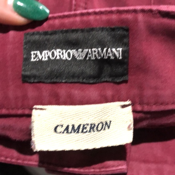 Emporio Armani Cameron maroon pants size 28 - Picture 9 of 13